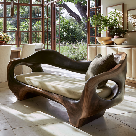 Elaris Sculpted Solid Wood Sofa - Timberustic Sofa