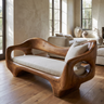 Elaris Sculpted Solid Wood Sofa Brown - Timberustic Sofa