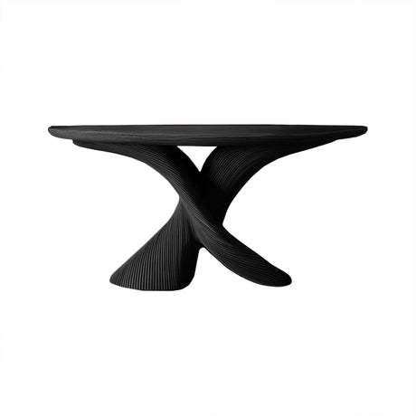 Elaris Sculptural Solid Wood Bathroom Vanity Table