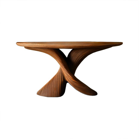 Elaris Sculptural Solid Wood Bathroom Vanity Table