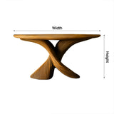 Elaris Sculptural Solid Wood Bathroom Vanity Table