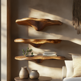 Elarith Live Edge Solid Wood Mushroom Floating Shelf SPA543488 - Timberustic Floating Shelf