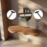 Elarith Live Edge Solid Wood Mushroom Floating Shelf SPA543488 - Timberustic Floating Shelf