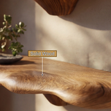 Elarith Live Edge Solid Wood Mushroom Floating Shelf SPA543488 - Timberustic Floating Shelf