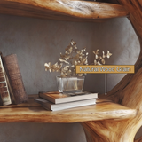 Elarith Sculpted Solid Wood Tree Bookshelf - Timberustic Tree Bookshelf