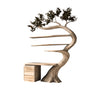Elarivyn Sculpted Solid Wood Tree Bookshelf with Drawers Natural Oak - Timberustic Tree Bookshelf
