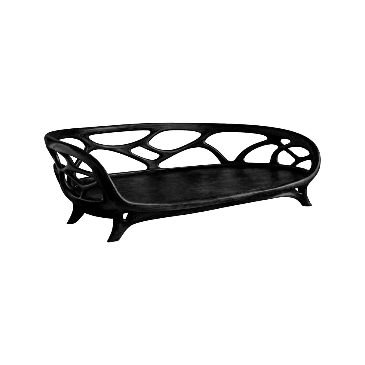 Elaro Sculpted Solid Wood Sofa Black - Timberustic Sofa