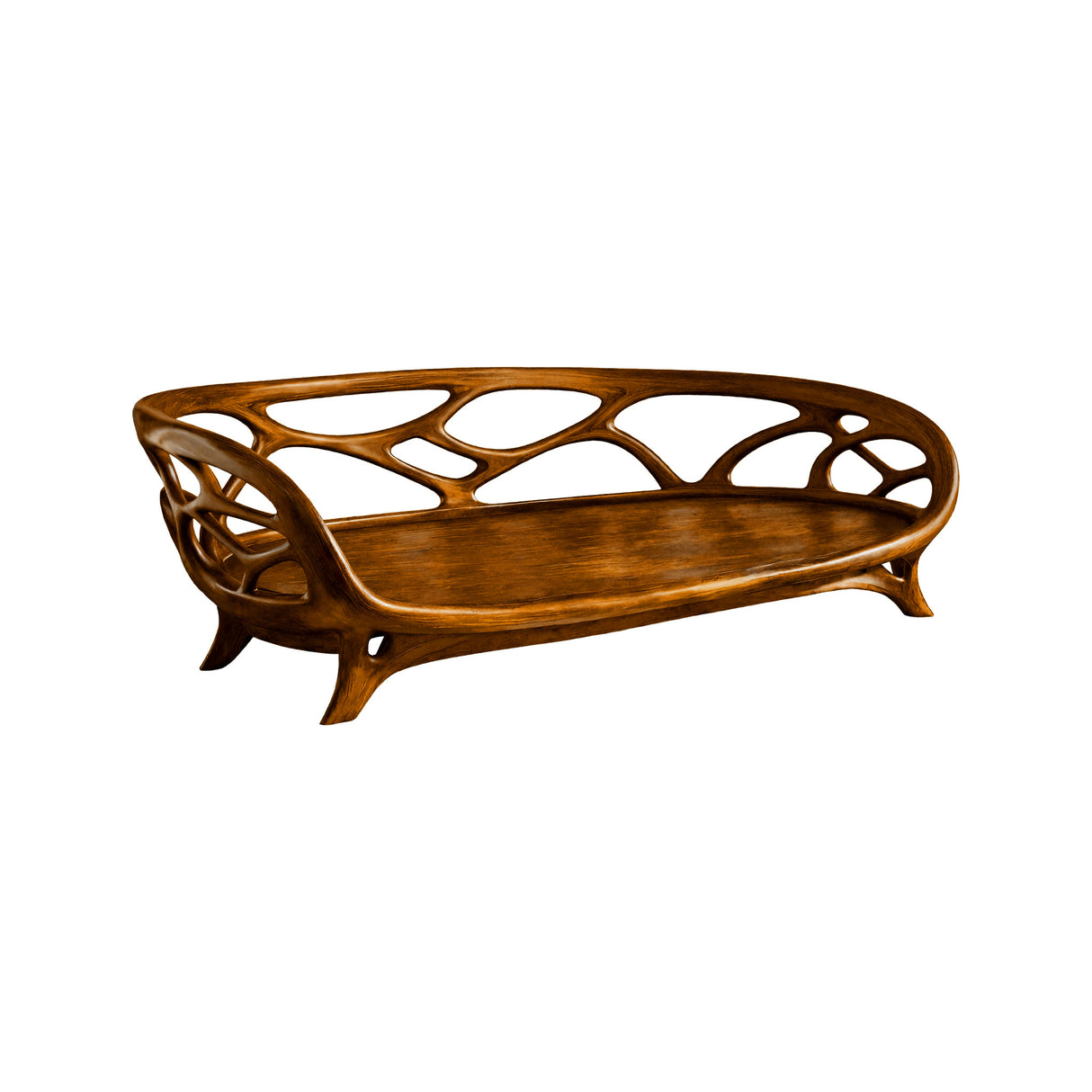 Elaro Sculpted Solid Wood Sofa Brown - Timberustic Sofa