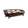Elaro Sculpted Solid Wood Sofa Dark Walnut - Timberustic Sofa