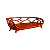 Elaro Sculpted Solid Wood Sofa Mahogany - Timberustic Sofa