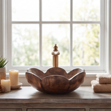 Elarose Handcrafted Solid Wood Flower Vessel Sink - Timberustic Vessel Sinks