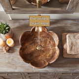 Elarose Handcrafted Solid Wood Flower Vessel Sink - Timberustic Vessel Sinks