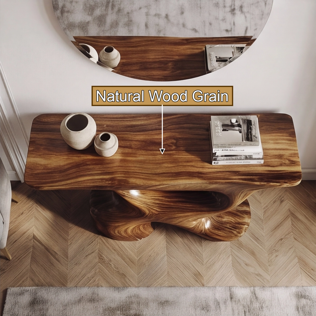 Elarvyn Sculpted Solid Wood Console Table - Timberustic Console Table