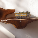 Elarvyn Sculpted Solid Wood Mushroom Floating Shelf - Timberustic Floating Shelf