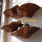 Elarvyn Sculpted Solid Wood Mushroom Floating Shelf - Timberustic Floating Shelf