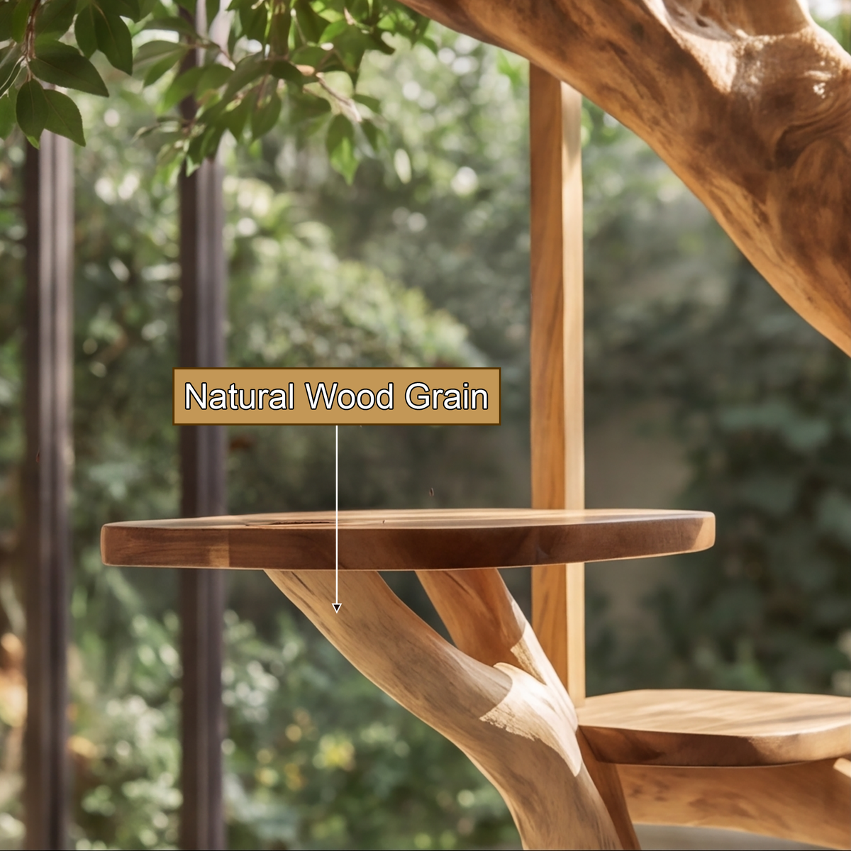 Elarwood Handcrafted Tree Branch Parrot Stand - Timberustic Tree Branch Parrot Stand