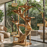 Elarwood Handcrafted Tree Branch Parrot Stand - Timberustic Tree Branch Parrot Stand