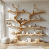Elarwood Sculpted Solid Wood Tree Bookshelf - Timberustic Tree Bookshelf