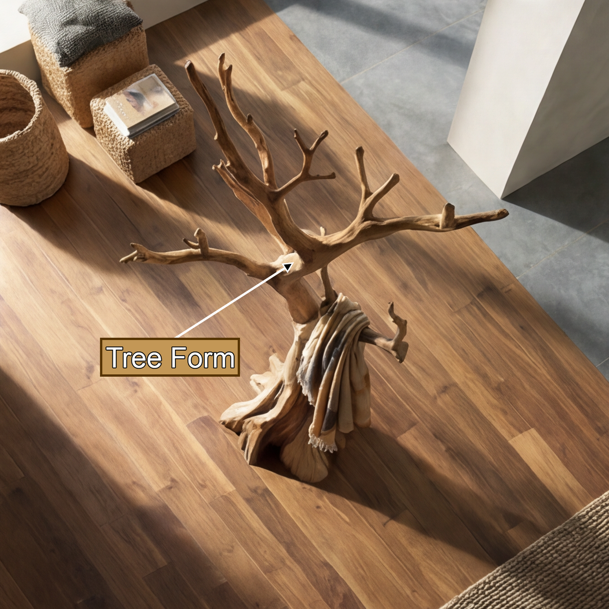 Elarwood Sculpted Solid Wood Tree Coat Rack - Timberustic Tree Coat Rack