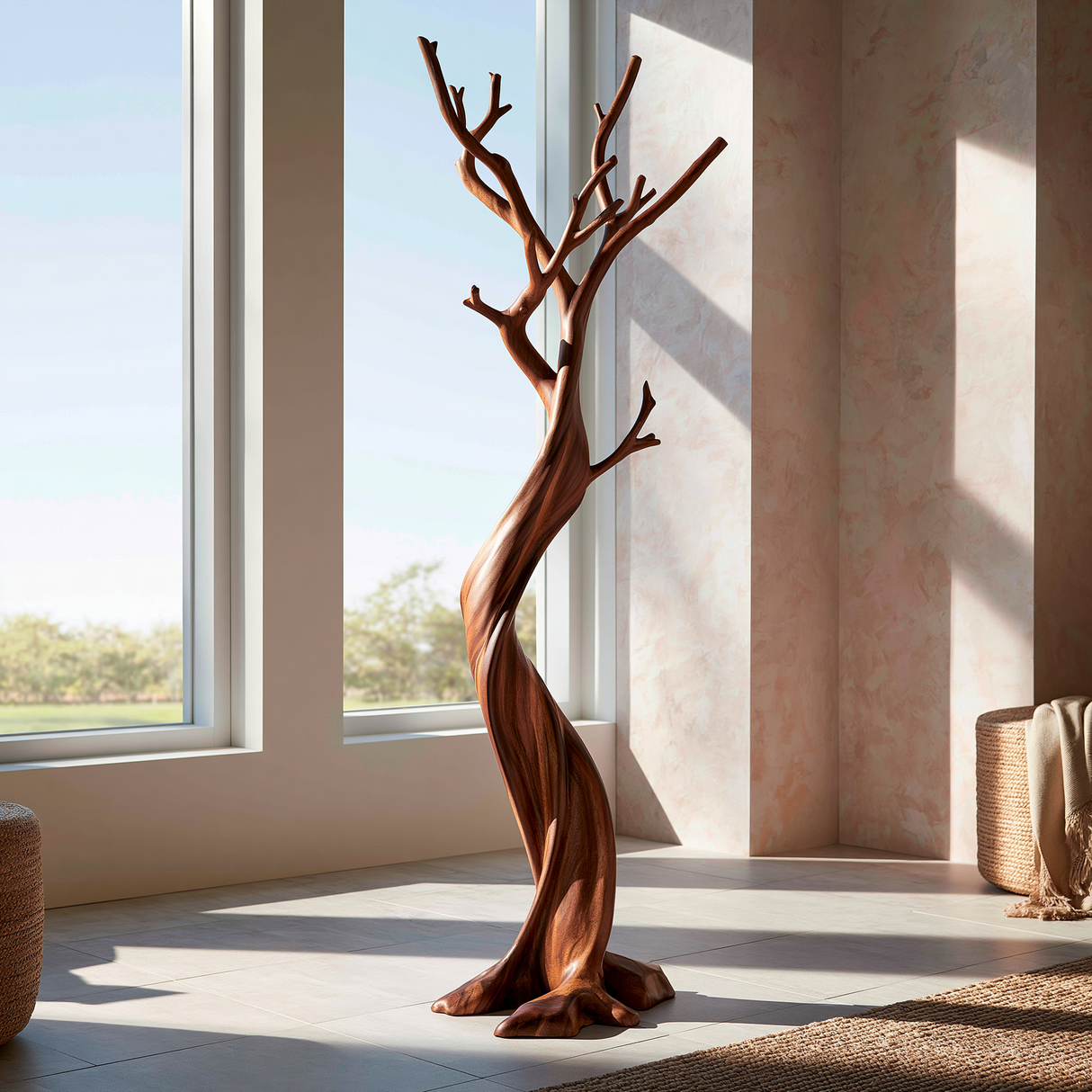 Elarwyn Sculpted Solid Wood Tree Coat Rack - Timberustic Tree Coat Rack