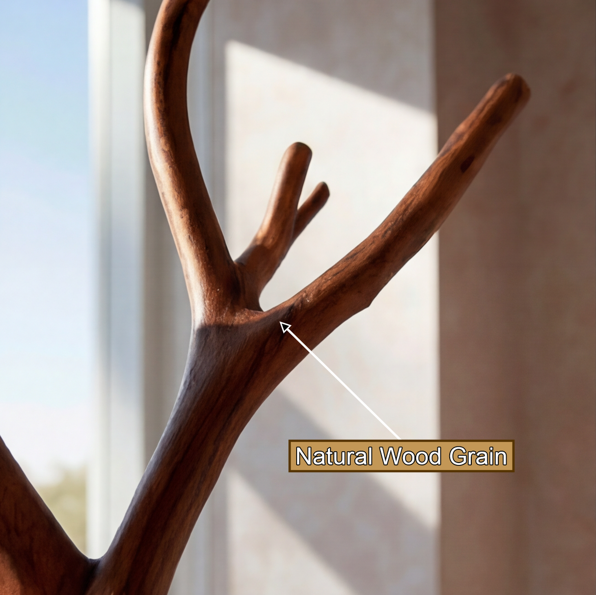 Elarwyn Sculpted Solid Wood Tree Coat Rack - Timberustic Tree Coat Rack