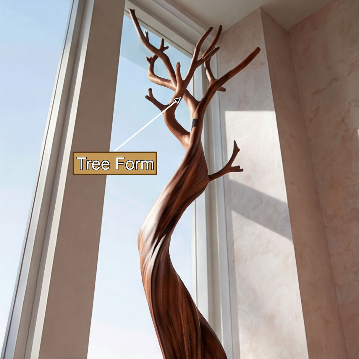 Elarwyn Sculpted Solid Wood Tree Coat Rack - Timberustic Tree Coat Rack
