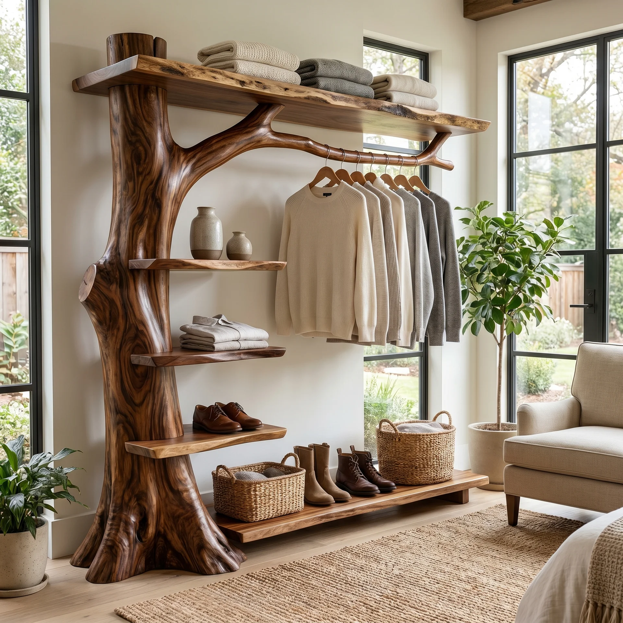 Elarwyn Solid Wood Entryway Organizer