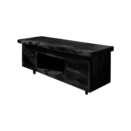Eldara Live Edge Solid Wood Freestanding Bathroom Vanity with Drawers Black - Timberustic Freestanding Bathroom Vanity with Drawers