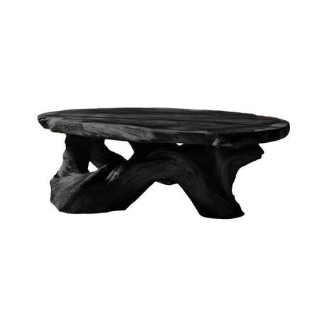 Eldara Live Edge Solid Wood Coffee Table Black - Timberustic Coffee Table