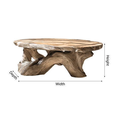 Eldara Live Edge Solid Wood Coffee Table - Timberustic Coffee Table
