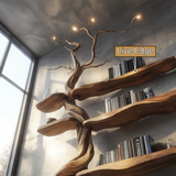 Elderglen Handcrafted Solid Wood Tree Bookshelf
