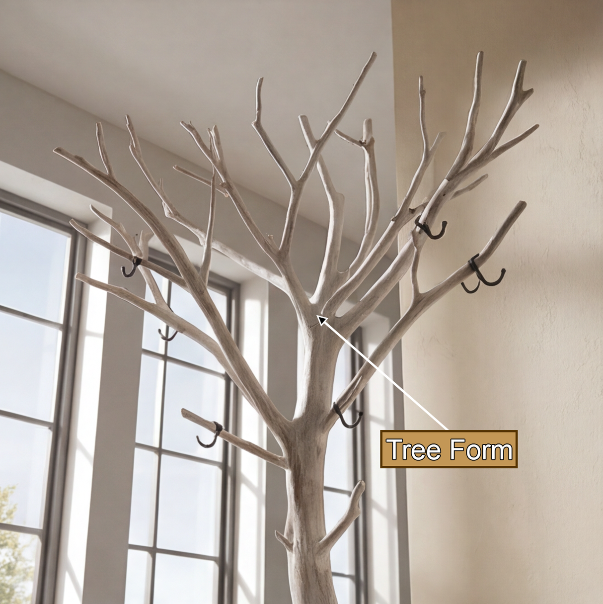 Elderglen Sculpted Solid Wood Tree Coat Rack - Timberustic Tree Coat Rack