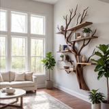 Eldergrove Handcrafted Solid Wood Floating Tree Bookshelf