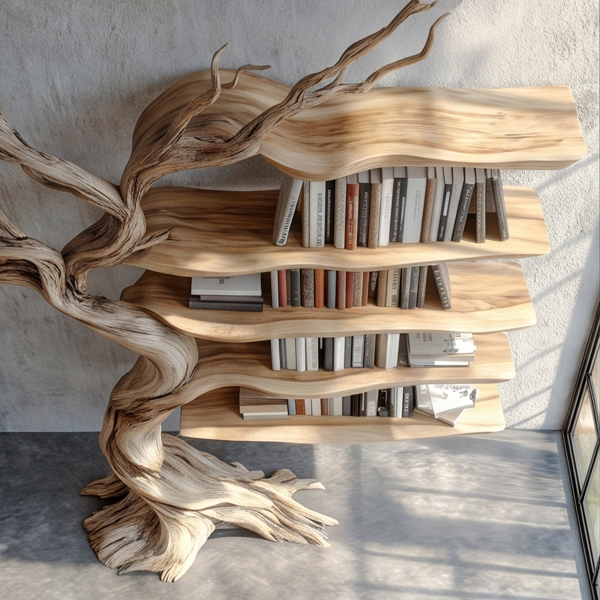 Eldergrove Handcrafted Solid Wood Tree Bookshelf - Timberustic Tree Bookshelf
