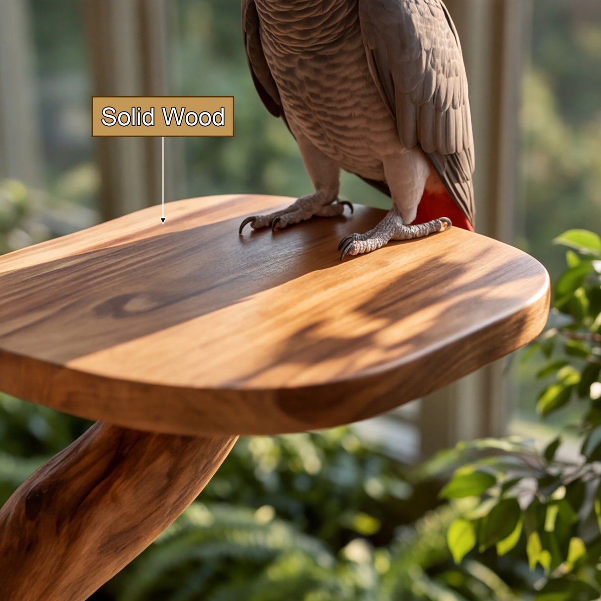 Eldergrove Handcrafted Tree Branch Parrot Stand SPA935824 - Timberustic Tree Branch Parrot Stand