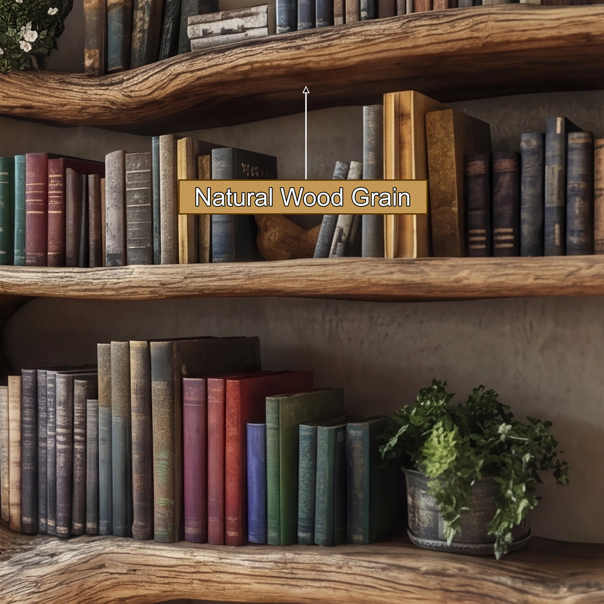 Eldergrove Sculpted Solid Wood Tree Bookshelf - Timberustic Tree Bookshelf