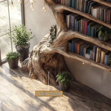 Eldergrove Sculpted Solid Wood Tree Bookshelf - Timberustic Tree Bookshelf