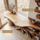 Eldergrove Solid Wood Console Table with Shelves - Timberustic Console Table with Shelves