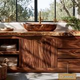 Eldoran Live Edge Solid Wood Freestanding Bathroom Vanity with Drawers