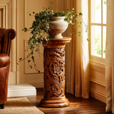 Eldorin Handcrafted Solid Wood Pedestal Stand - Timberustic Pedestal Stand