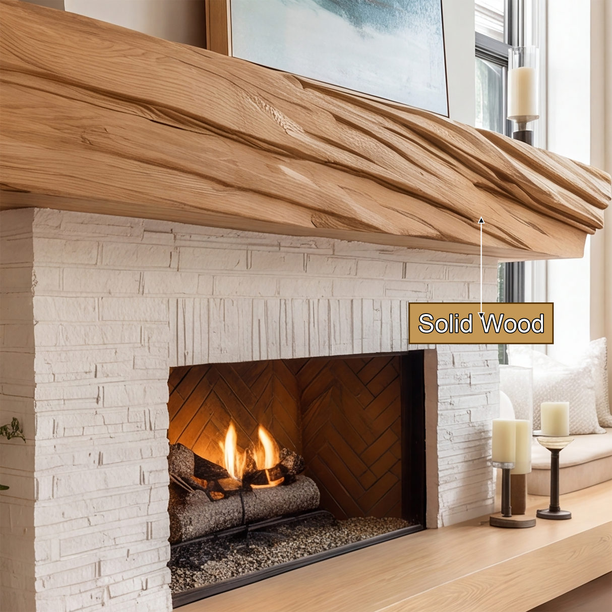 Eldorin Sculpted Fireplace Mantel Shelf