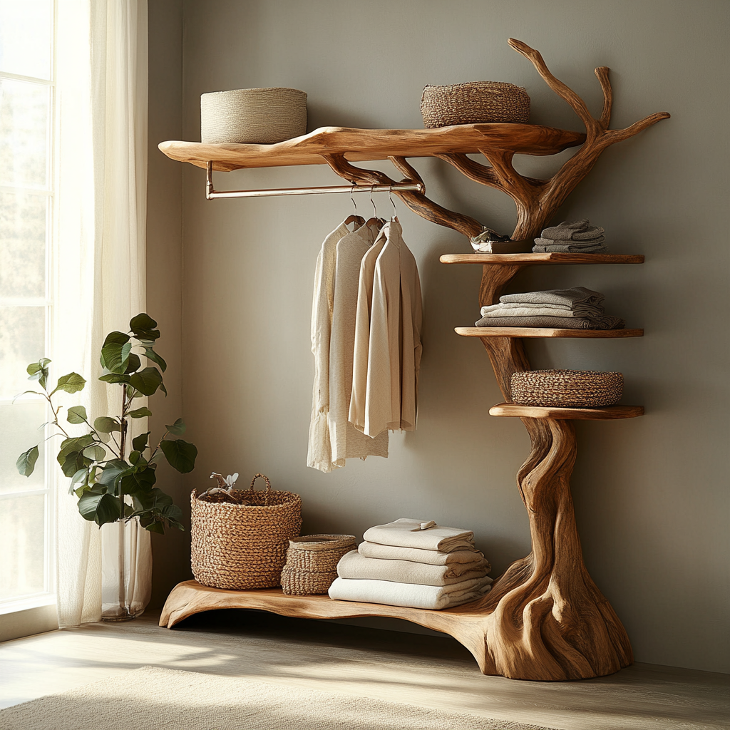 Eldorin Sculpted Solid Wood Entryway Organizer