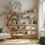 Eldorwyn Sculpted Solid Wood Tree Bookshelf - Timberustic Tree Bookshelf