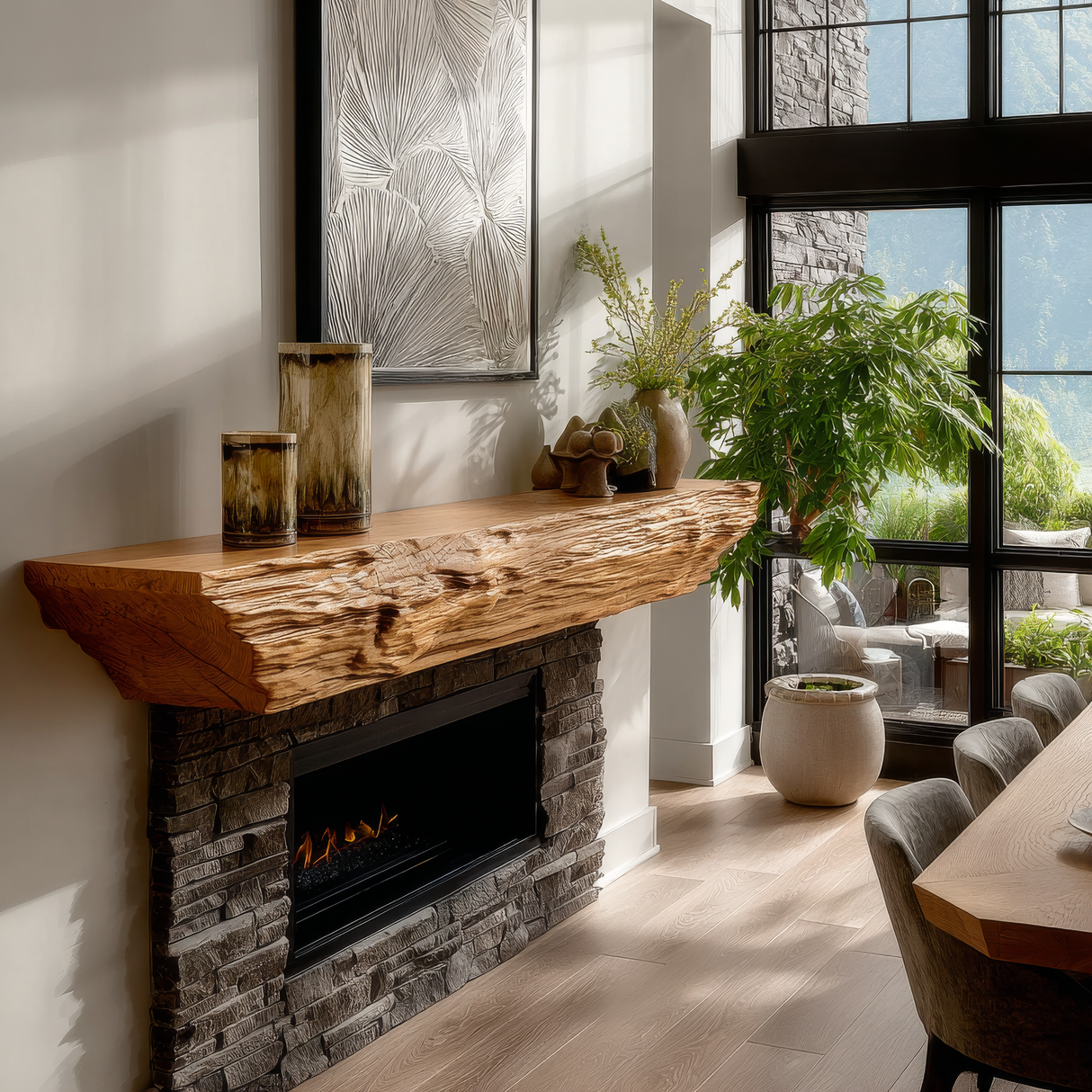 Eldovar Handcrafted Fireplace Mantel Shelf SPA205121