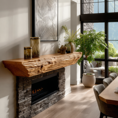 Eldovar Handcrafted Fireplace Mantel Shelf SPA205121 - Timberustic Fireplace Mantel Shelf