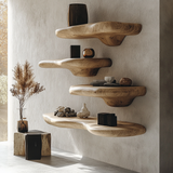 Eldovar Organic Solid Wood Mushroom Floating Shelf - Timberustic Floating Shelf