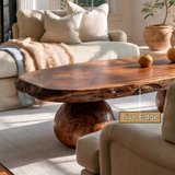 Eldovra Sculpted Solid Wood Coffee Table - TimbeRustic Coffee Table