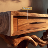 Eldrathen Sculpted Solid Wood Console Table SPA936875
