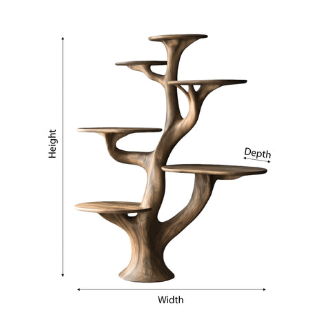 Eldrava Handcrafted Solid Wood Tree Bookshelf - Timberustic Tree Bookshelf