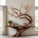 Eldravane Sculpted Solid Wood Console Table